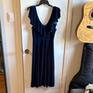 June & Hudson Deep Blue Backless Dress